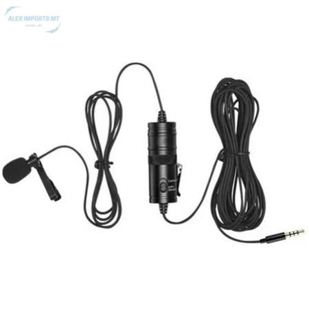 Microfone Lapela Câmera P2 P3 Para Gamers 6M - A.R Variedades Mt Imagem de Microfone Lapela Câmera P2 P3 Para Gamers 6M