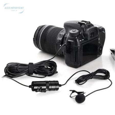 Microfone Lapela Câmera P2 P3 Para Gamers 6M - A.R Variedades Mt Imagem de Microfone Lapela Câmera P2 P3 Para Gamers 6M