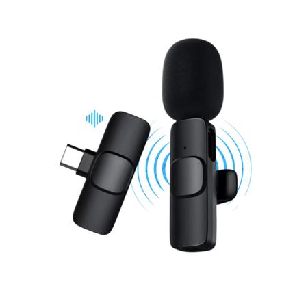 Microfone de lapela sem fio AP004 para Android - Microfone de lapela sem  fio USB C Mini para gravação, vídeos do , transmissão ao vivo,  vlogging (sem aplicativo ou Bluetooth necessário) 