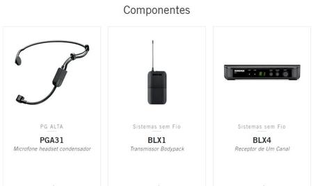 Imagem de Microfone s/fio headset shure blx14/p31