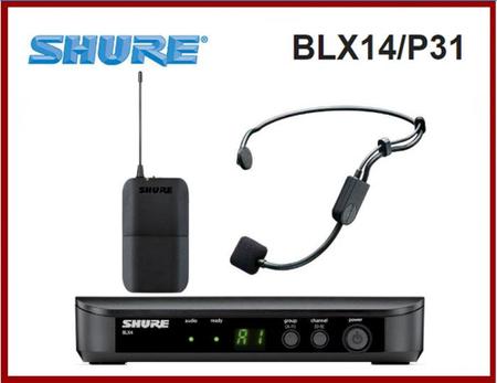 Imagem de Microfone s/fio headset shure blx14/p31