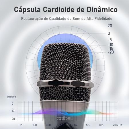 Imagem de Microfone Sem Fio Profissional Bivolt, Display Led, Qualidade Sonora, Processador de Áudio Especial 