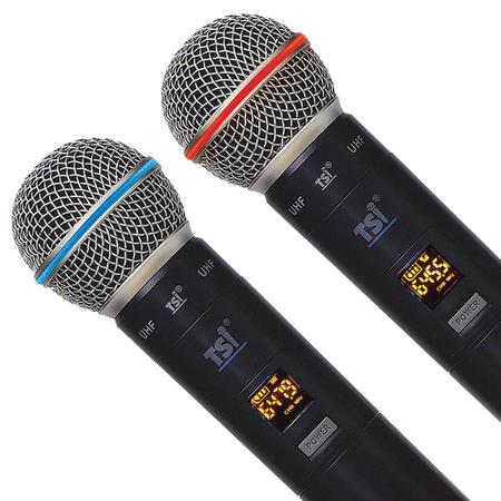 Imagem de Microfone Sem Fio TSI 1200 UHF Duplo de Mão