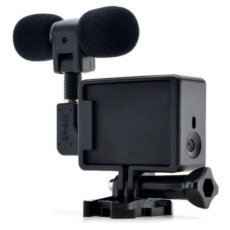 Imagem de Microfone Stereo Externo + Frame + Adaptador para Câmeras GoPro Hero 3, 3+, 4