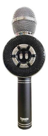 Imagem de Microfone Tomate MT-1035 Karaoke bluetooth cor preto/prateado