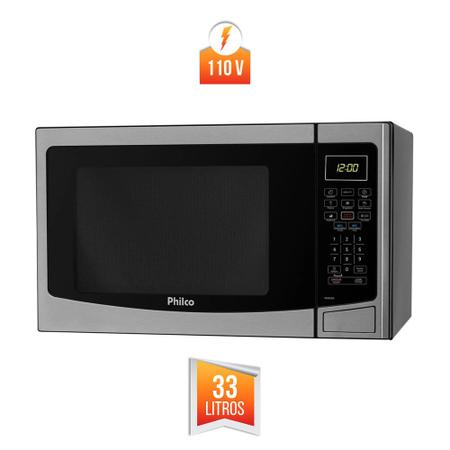 Imagem de Microondas Philco 32L Prateado / Preto PMO33IP 127V