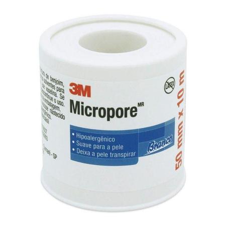 Imagem de Micropore 5Cm X 10M Branca C/Capa Pct Com 6 Unid - 3M