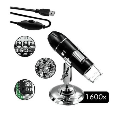 Imagem de Microscópio Digital USB para Note com Iluminação LED e Zoom 1600x