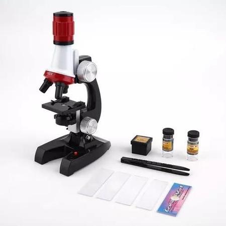 Imagem de Microscópio Monocular Até 1200 Vezes Acadêmico Escolar + Kit Ciência Educação Experimento Molecular Celula