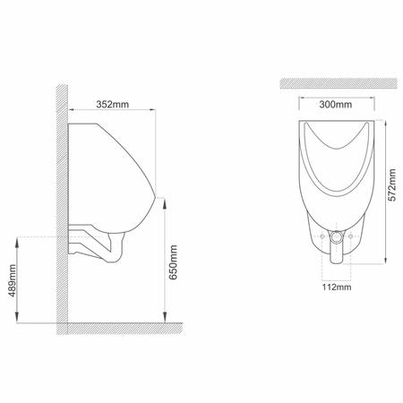 Imagem de Mictório para Banheiro com Sifão Integrado MB.57 Eternit Branco