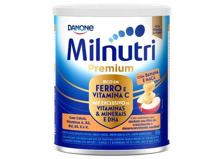 Imagem de Milnutri Premium Composto Lácteo Danone Banana e Maça 760g