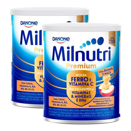 Imagem de Milnutri Vitamina de Frutas Lata 760g  Kit com duas unidades