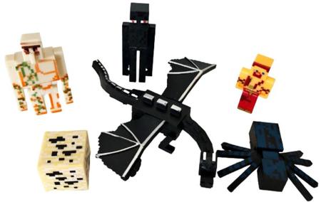 Kit Com 6 Bonecos Minecraft Estilo Coleção E Acessórios Brinquedo