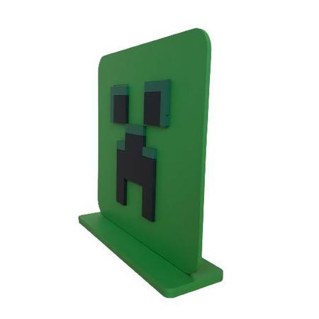 Placa Decorativa - Minecraft - Combate - Presentes de Jogos Colecionáveis