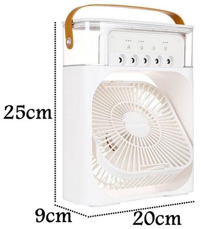 Imagem de Mini Ar Condicionado Climatizador Umidificador De Ar Frio Portátil Usb Com Reservatório Água Gelo Ventilador De Mesa Bra