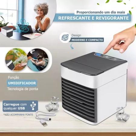 Imagem de Mini Ar Condicionado Climatizador USB: Tecnologia moderna em um design adaptável.