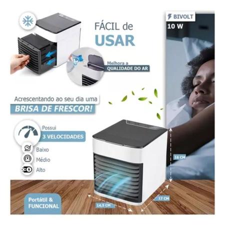 Imagem de Mini Ar Condicionado Climatizador USB: Tecnologia moderna em um design adaptável.