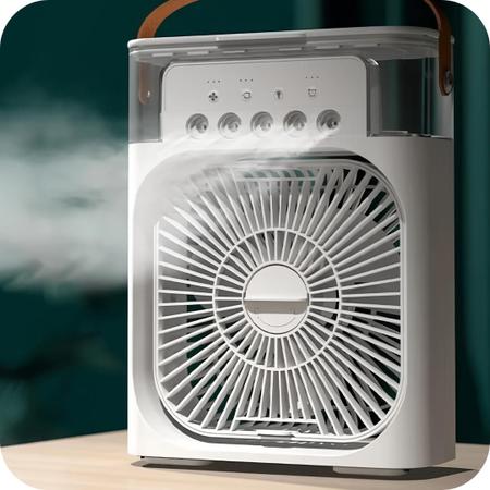 Imagem de Mini ar condicionado portátil, climatiza, ventila, refresca, umidifica, refrigera