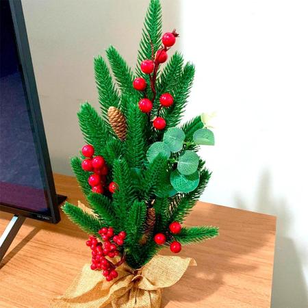 Mini Árvore De Natal Decorada 40cm - Bom Preço Magazine