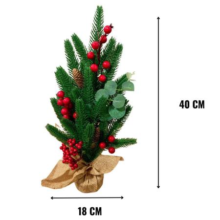 Mini Árvore De Natal Decorada 40cm - Bom Preço Magazine