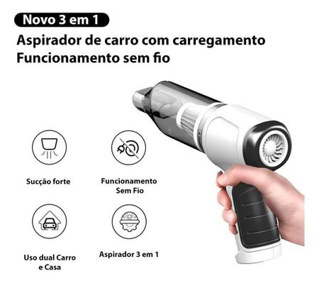 Imagem de Mini Aspirador E Soprador Pó: Versatilidade Em Um Único