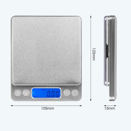 Imagem de Mini Balança Digital Diamond Precisão 0,1 g Até 2 kg
