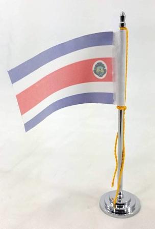 Mini Bandeira de Mesa Costa Rica 15 cm Poliéster - SP Bandeiras Imagem de Mini Bandeira de Mesa Costa Rica 15 cm Poliéster