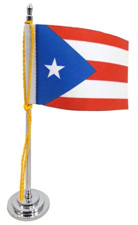 Imagem de Mini Bandeira de Mesa da Porto Rico 15 cm Poliéster