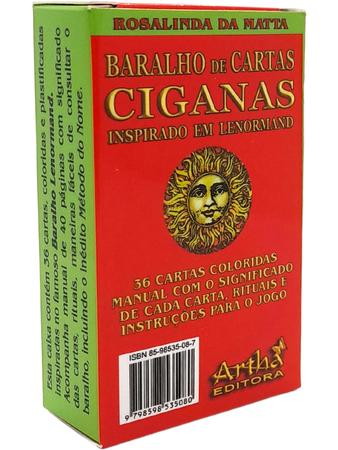 Mini Baralho de Cartas Ciganas Lenormand 36 Cartas