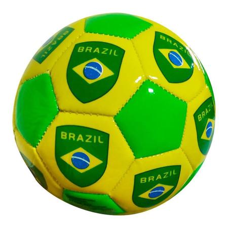 Mini Bola De Futebol Couro Sintético Tamanho 1 Amarelo - WebContinental