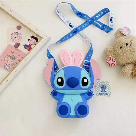 Imagem de Mini Bolsinha Porta Treco Moedas Lilo Stitch Silicone