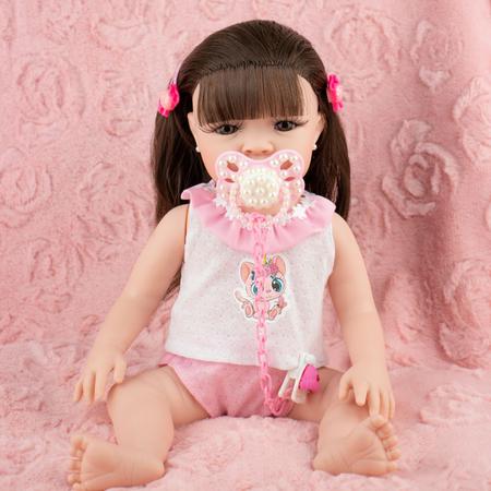 Bebê Reborn Realista Boneca Menina Articulada Vinil Acessórios Brinquedo Bonecas  Yasmin Com Cabelo Loiro Chupeta Magnética Aproximadamente 45cm Doll Realist  Pesadinha De Verdade Brinquedos Syd Nyl