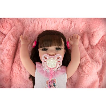 Bebê Reborn Realista Boneca Menina Articulada Vinil Acessórios Brinquedo Bonecas  Yasmin Com Cabelo Loiro Chupeta Magnética Aproximadamente 45cm Doll Realist  Pesadinha De Verdade Brinquedos Syd Nyl