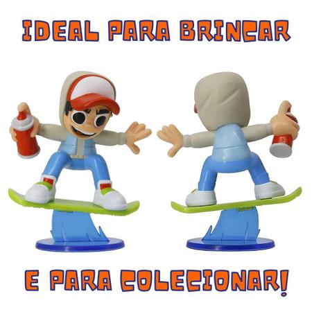 Colecao 04 Bonecos Miniaturas Personagem Jake do Jogo Subway