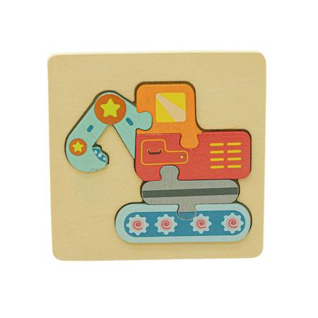 Imagem de Mini Brinquedo Educativo Quebra Cabeça Madeira Encaixe Infantil Colorido