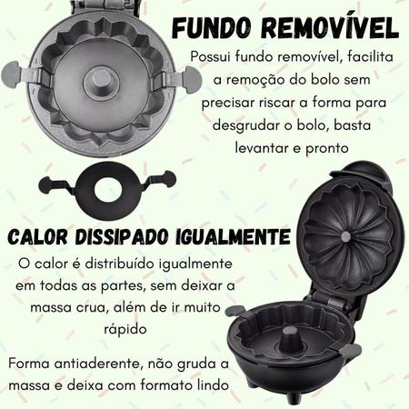 Imagem de Mini Bundt Maker Maquina Eletrica Bolo Confeitaria