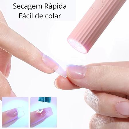 Imagem de Mini Cabine Portátil USB Lanterna Led UV Secagem Gel Unhas