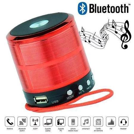 Imagem de Mini Caixa De Som Alto Falante Portátil Bluetooth Potente Fm