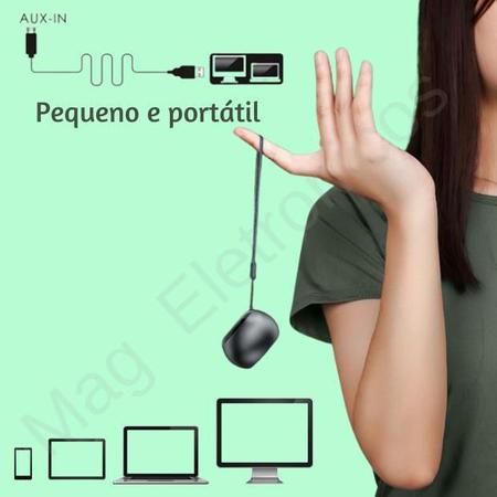 Imagem de Mini Caixa De Som Bluetooth 5.0 Preta Pc Tv Celular Notebook
