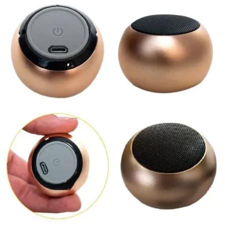 Imagem de Mini Caixa de Som Bolinha Portátil Super Potente Mini Speaker com Microfone