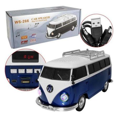 Imagem de Mini Caixa de Som Kombi Mp3 Rádio Digital Stereo Fm Usb Bluetooth