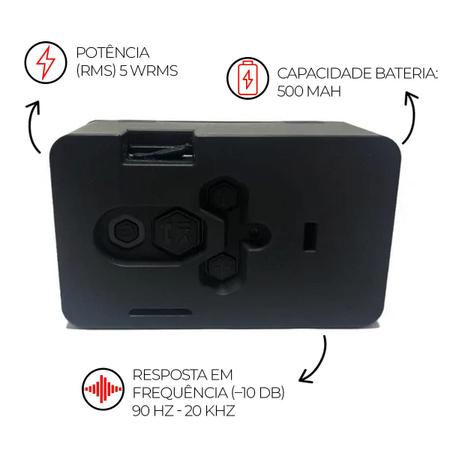 Imagem de Mini Caixa De Som Laranja Versátil Bluetooth My Bomber Com Bateria Recarregável De Longa Duração Portátil