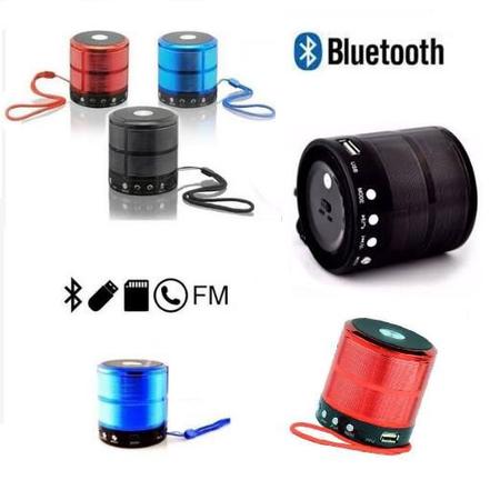 Imagem de Mini Caixa de Som Recarregável Bluetooth Mp3 Rádio FM Sem Fio Portátil