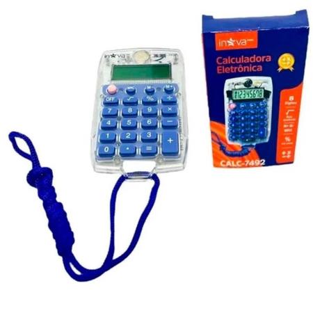Imagem de Mini Calculadora De Bolso Portátil 8 Dígitos Inova