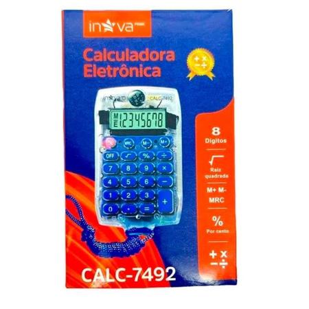 Imagem de Mini Calculadora De Bolso Portátil 8 Dígitos Inova