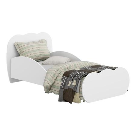 Mini Cama Algodão Doce com colchão 150cmx70cm 100% MDF Multimóveis Branca Imagem de Mini Cama Algodão Doce com colchão 150cmx70cm 100% MDF Multimóveis Branca