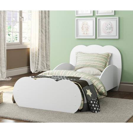 Mini Cama Algodão Doce com colchão 150cmx70cm 100% MDF Multimóveis Branca Imagem de Mini Cama Algodão Doce com colchão 150cmx70cm 100% MDF Multimóveis Branca