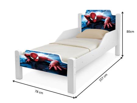 Mini Cama C/ Proteção Lateral Infantil Homem Aranha - PB Imagem de Mini Cama C/ Proteção Lateral Infantil Homem Aranha