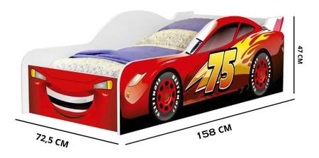 Mini Cama Infantil Carro de Corrida Vermelho