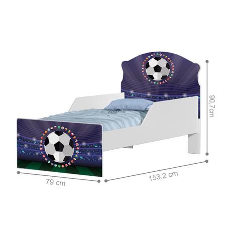 Imagem de Mini Cama Futebol Bandeiras Com Colchão